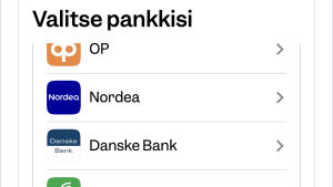 Valitse pankki